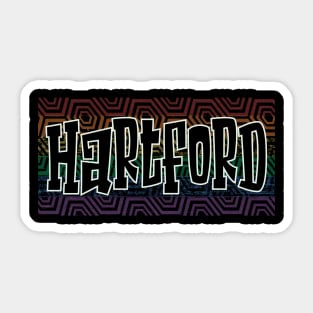 LGBTQ PATTERN USA HARTFORD Sticker